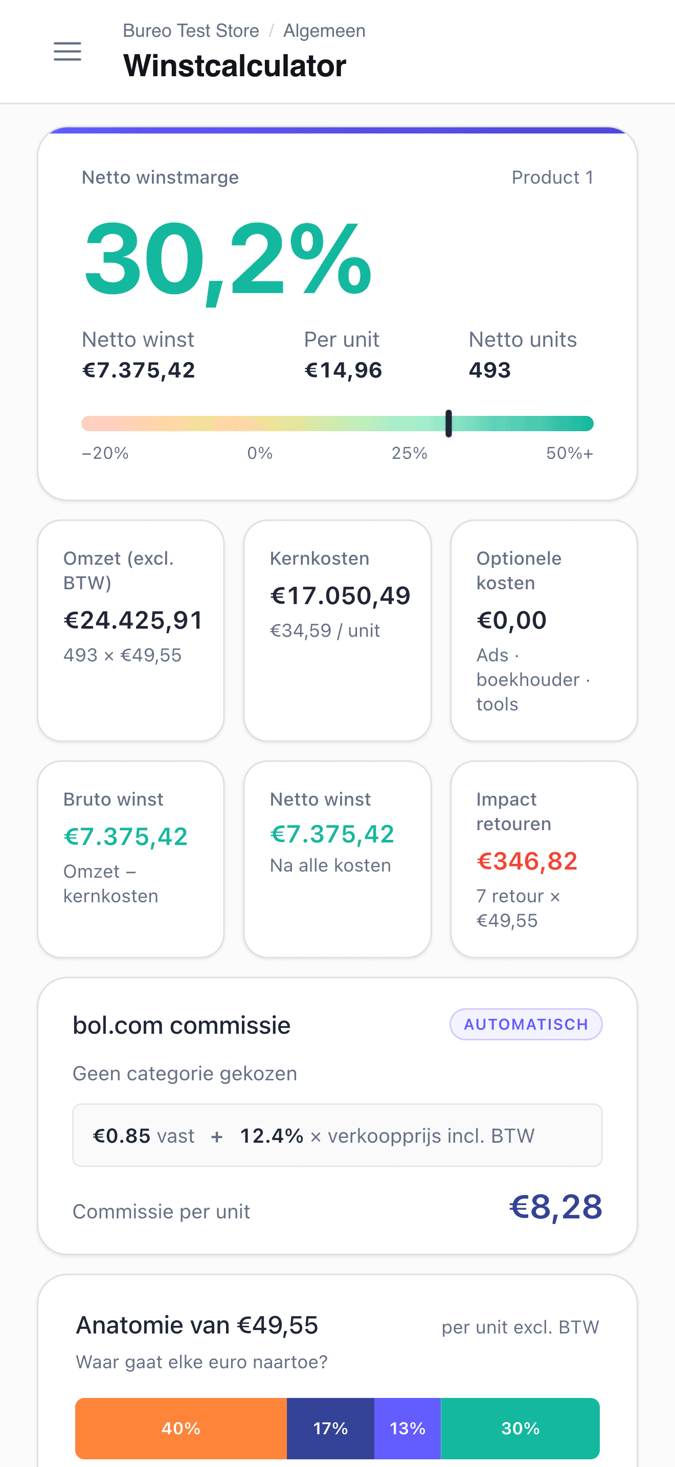 The Tradavia profit calculator on a phone
